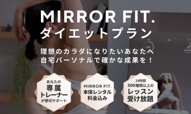 ミラーフィット MIRROR FIT. ダイエットプラン 特徴