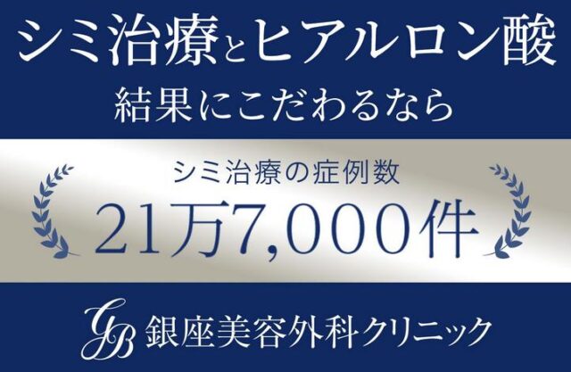 銀座美容外科クリニック シミ取り ヒアルロン酸注入 特徴