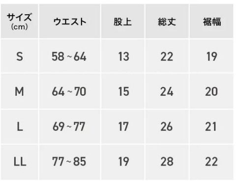 女性 サイズ 目安